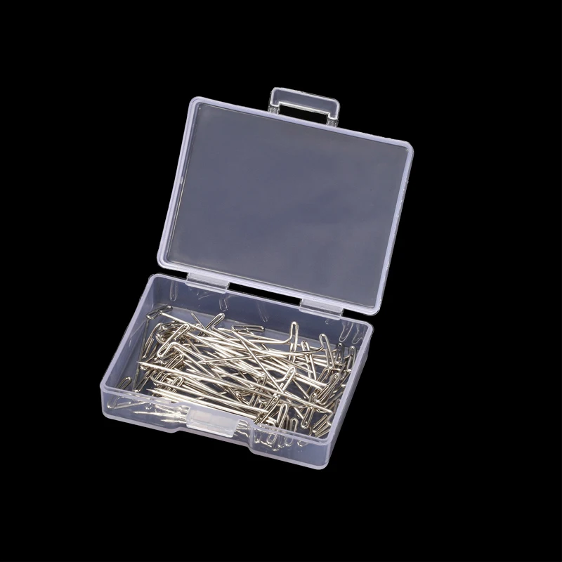50Pcs 32mm LMDZ 50 шт. 6 размер парик т шпильки для держания париков длинные Т-шпильки Инструменты для укладки парика дисплей наращивание волос парик делая блокирующие инструменты - Цвет: 50Pcs 32mm
