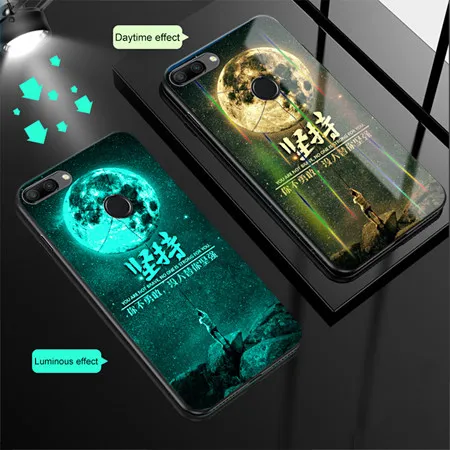 persist Чехол в виде светящегося стекла для Xiao mi Red mi 6 Pro Note 8 7 5 Pro защитный чехол с закаленным стеклом для Xiao mi Xio mi 6 8 Lite A1 чехол s - Цвет: persist