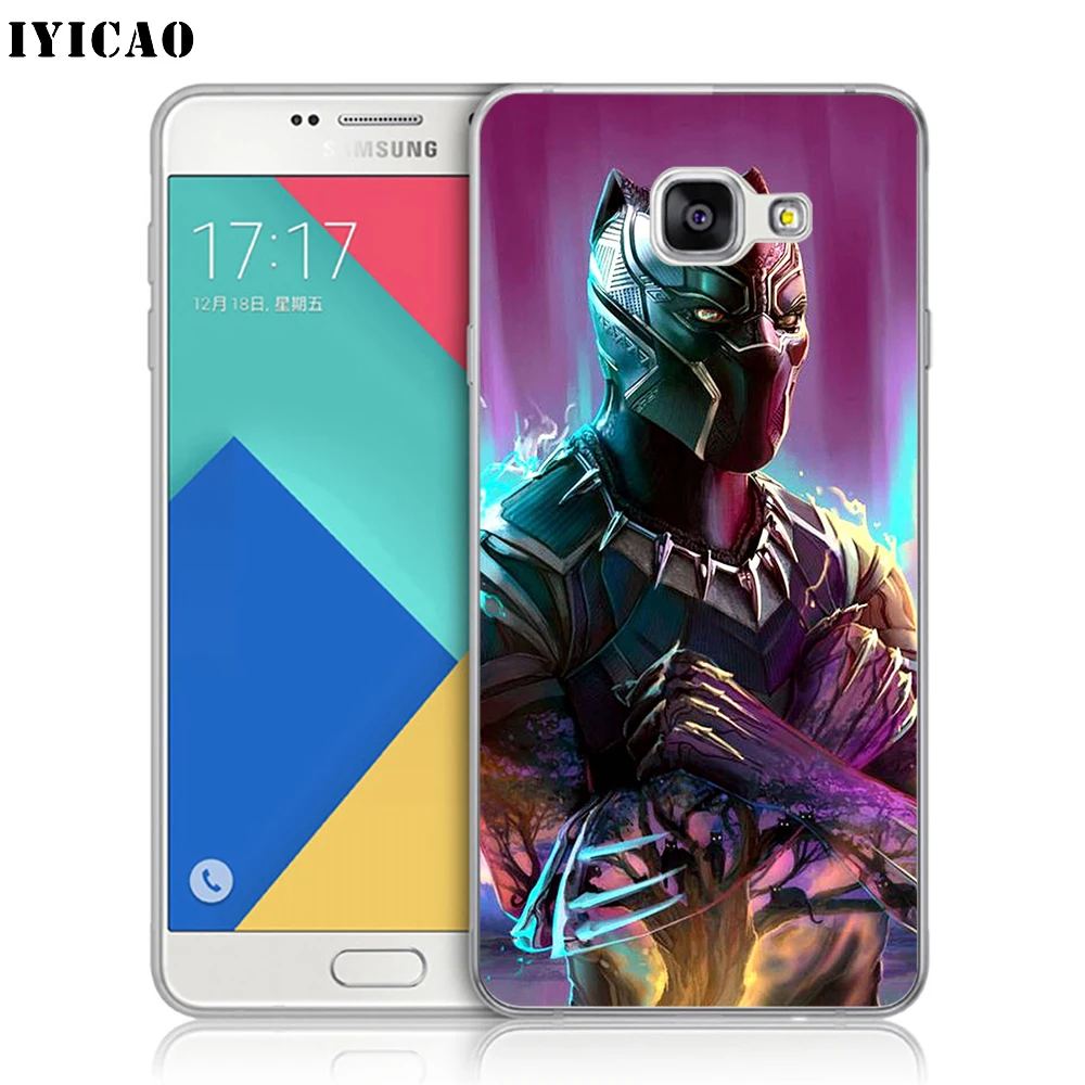 IYICAO черный пантера Marvel Фильм Мягкий силиконовый чехол для телефона Samsung A10 A30 A40 A50