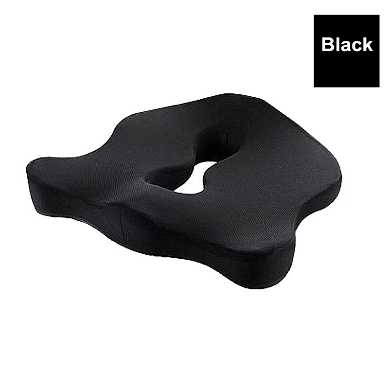 Black PurenLatex Memory Foam Cushion on Chair Protect Orthopedic Pillow Coccyx Cushion Pad Car Seat Mats Prevent Hemorrhoid Treat - Цвет: Black