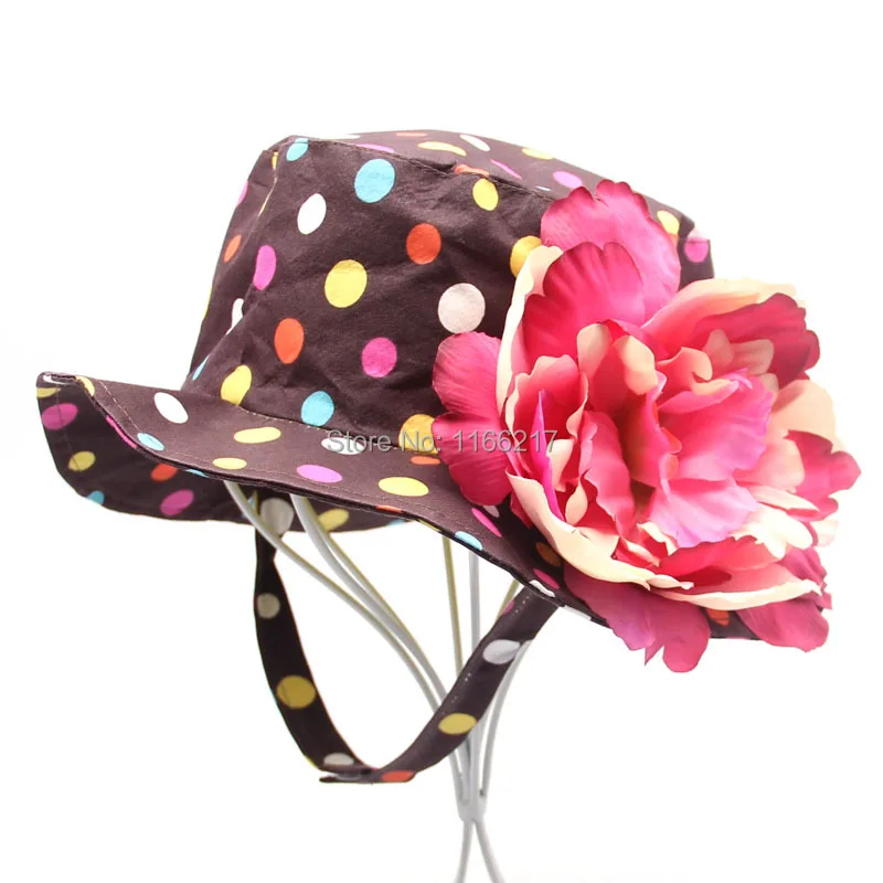 Младенцы цветок шляпа лето солнца кепка младенческой ведро fit 1 - 4 год 10 шт. |