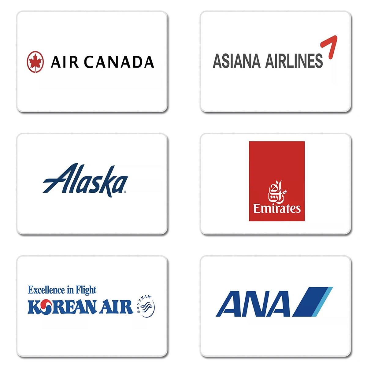 ANA Asiana корейский Аляска Emirates Air Airlines крутой дизайн натуральный резиновый коврик