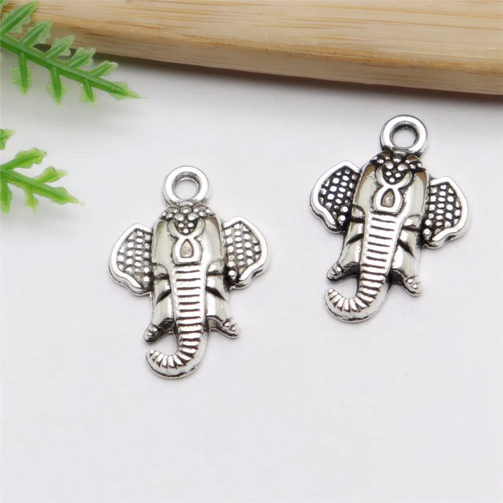

Wholessale 68pcs/lot Vintage Silver Elephant Charms fit DIY Bracelet Pendants Jewelry Making Jewelry Findings