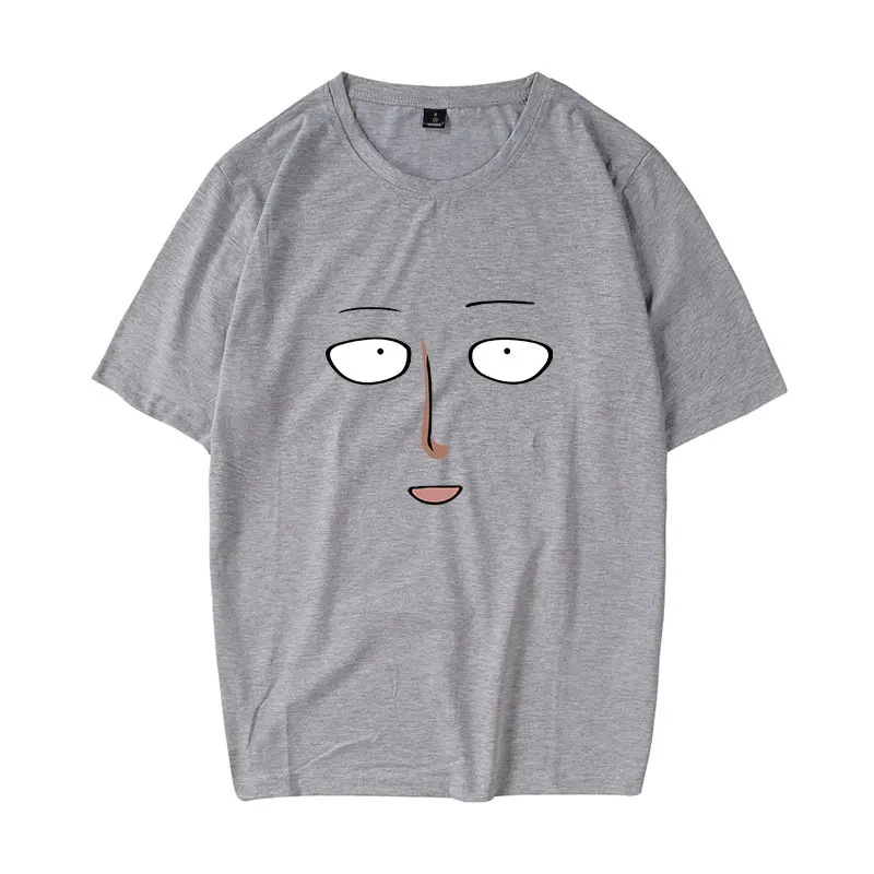 One Punch Man T Shirts Anime Cosplay Boy Student Face T-Shirt 3D Digital Printing Pure Cotton Tee | Мужская одежда
