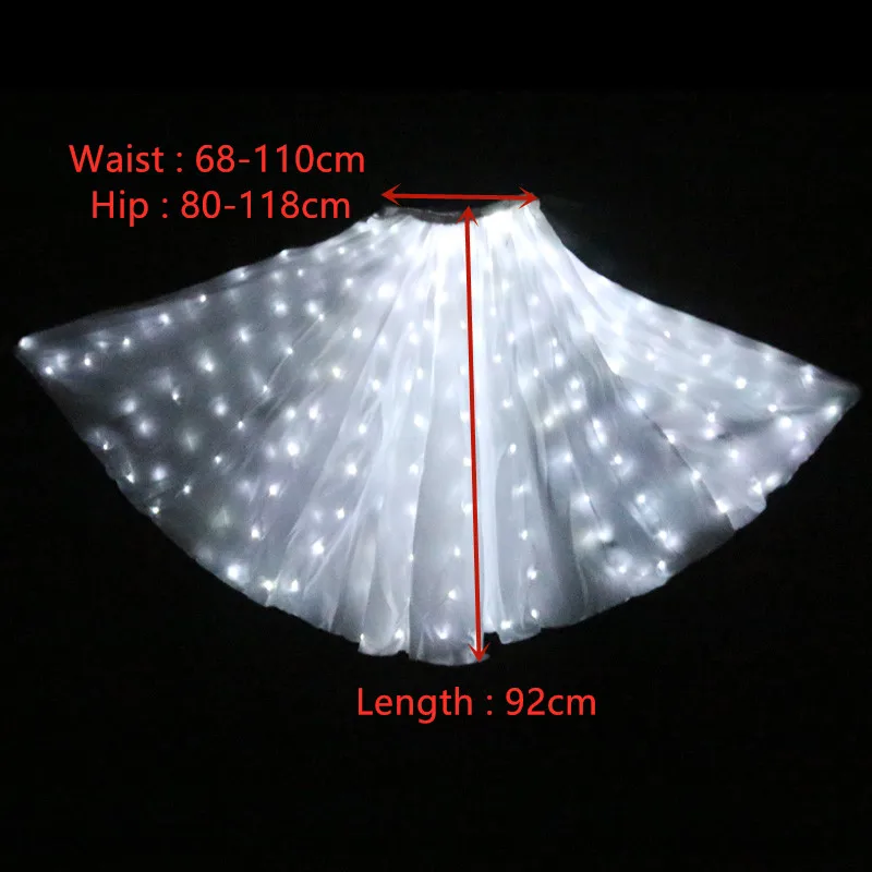 

Adult Women Belly Dance LED Isis Wings And LED Skirt Girl Bellydance Accessories Stage Performance Props Shining Wing No Stick
