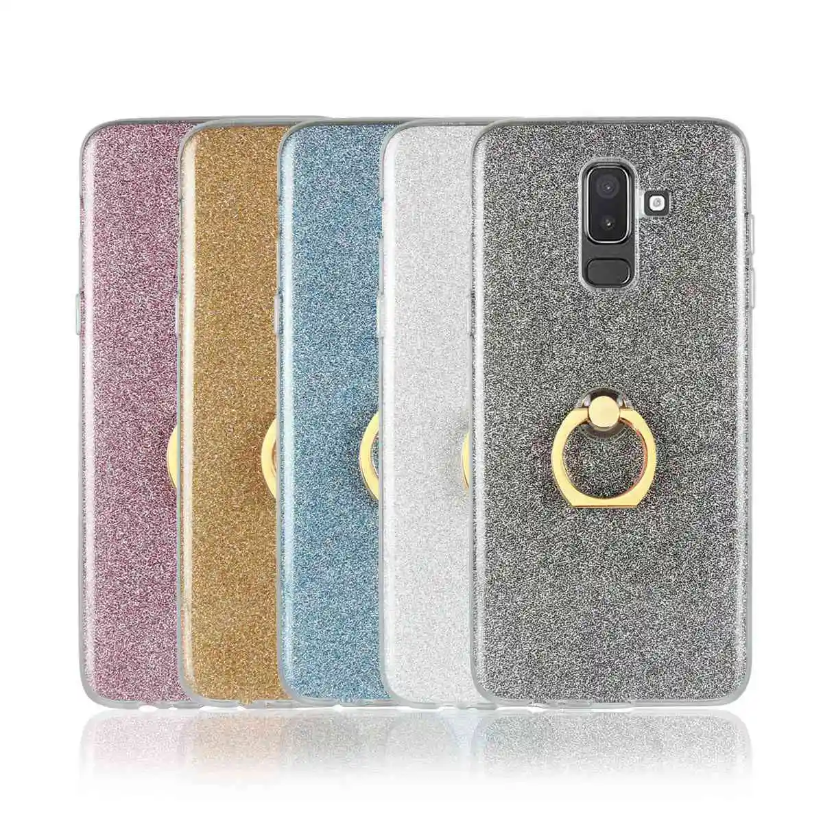 Блеск стенд для колец на палец samsung Galaxy J8 2018 чехол Крышка силиконовая