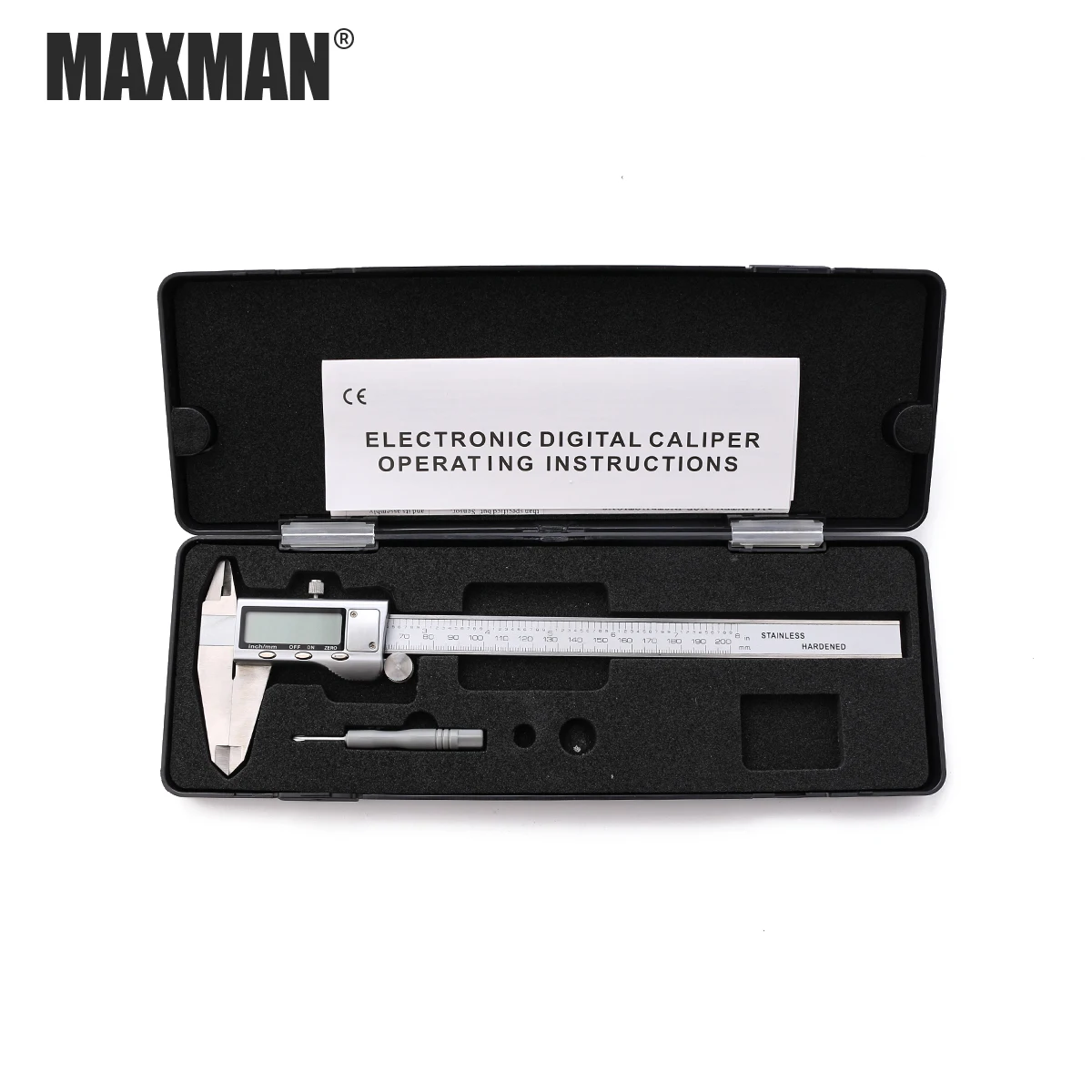 QJSKC-0-200 With Box MAXMAN нержавеющая сталь высокая точность электронный цифровой штангенциркуль линейка измерительные приборы измерения Trammel - Цвет: QJSKC-0-200 With Box