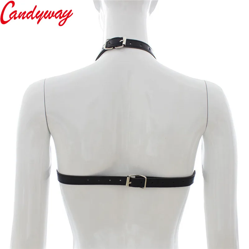 Лидер продаж пикантный женский кожаный бюстгальтер с заклепками два предмета|bra