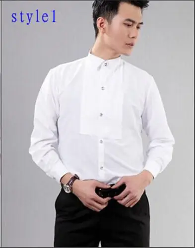 2019 New Arrival two styles wedding tuxedos white Men's shirt Groom Suits Tuxedos in stock mens stage wear | Мужская одежда