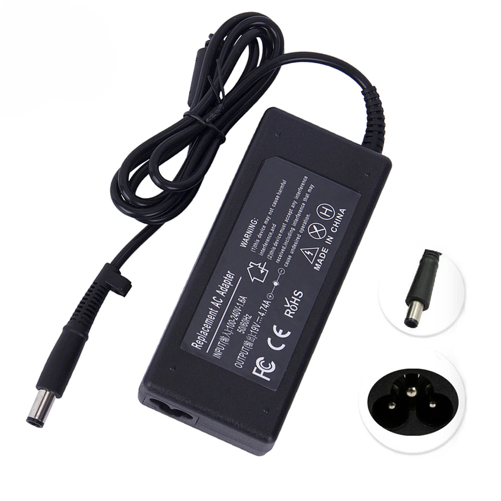 

KWOKKER Power Supply 19V 4.74A 7.5x5.0mm AC Adapter Charger For hp Laptop G4 DV3 DV4 DV5 DM4 laptop charger For HP 90W