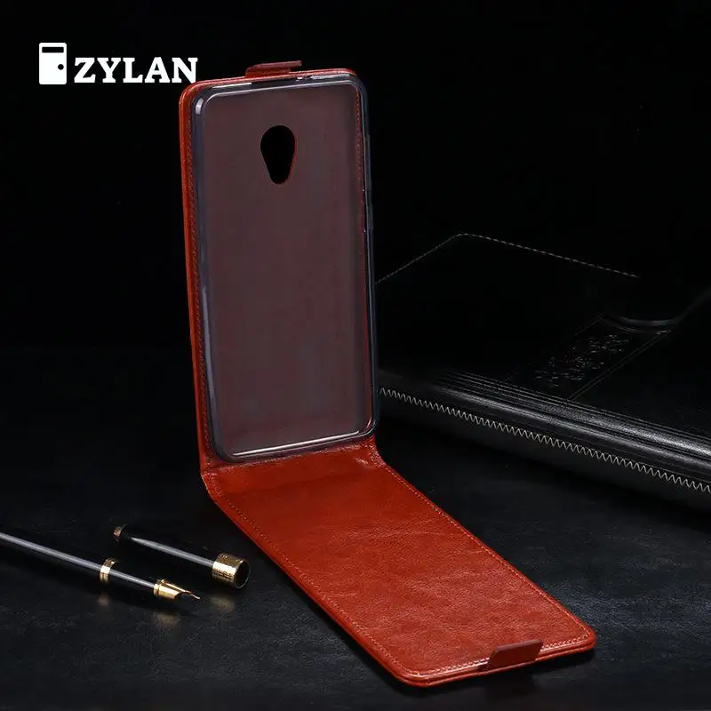 Кожаный чехол ZYLAN для Meizu M5S флип-кейс черный коричневый Модный деловой Fundas &amp FREE