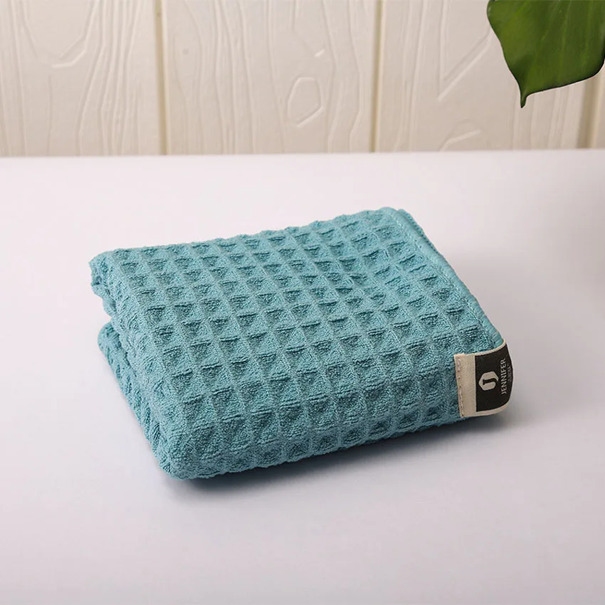 Blue Микрофибра хлопок сильное впитывающее полотенце освежающее модное марлевые решетки для полотенец мягкая приятная для кожи - Цвет: Blue