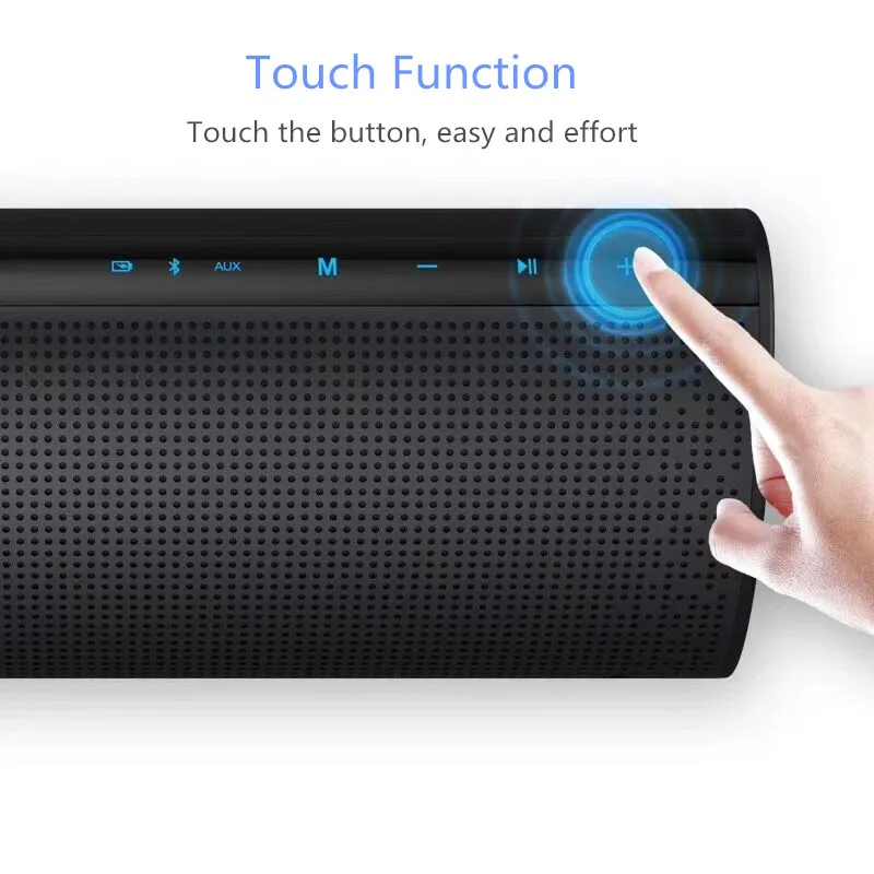 Высококачественная портативная Bluetooth Колонка T5 12 Вт с сенсорным экраном супер