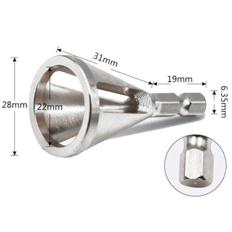 Нержавеющая сталь Deburring внешний фаска серебро 1/4 &quotинструмент удалить сверло