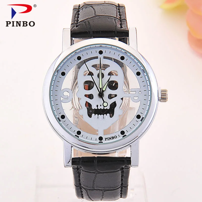 Мужские кварцевые часы скелетоны с римскими цифрами|hombre|hombre reloj |