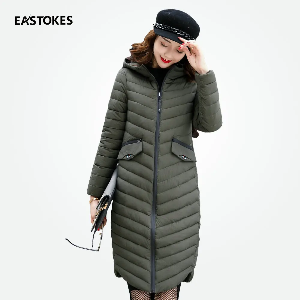 Фото Women Hooded Coat With Split Hem Winter Long Light-Weight Jacket Badge Female Outerwears Parkas Женская одежда Women Hooded Coat With Split Hem Winter Long Light-Weight Jacket Badge Female Outerwears Parkas Женская одежда