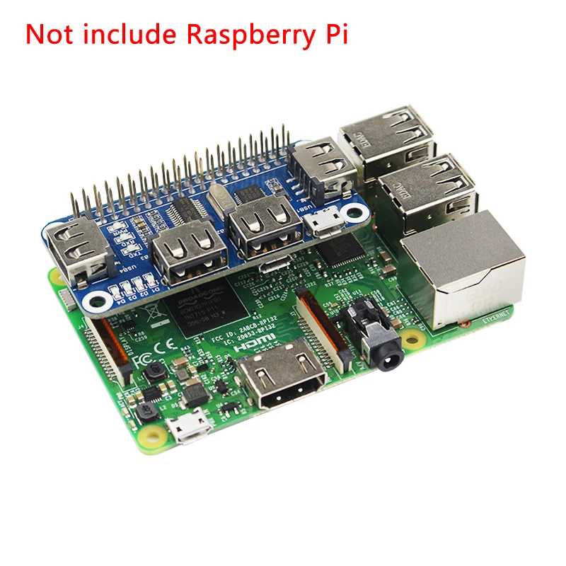 Raspberry Pi 4B usb хаб шляпа плата расширения 4 Порты USB UART для последовательного отладки