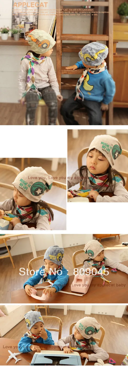 Зимние теплые вязаные шапки для мальчиков/девочек/комплекты шапочек младенцев с