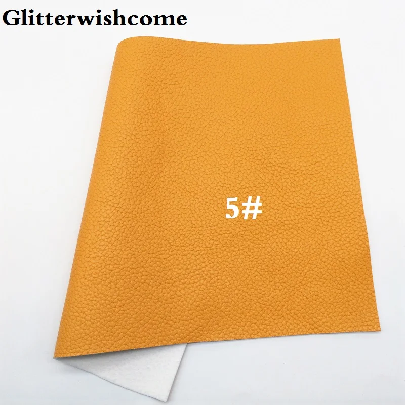 Glitterwishcome 30X132 см мини-рулон винил для бантов тисненая зернистая кожа личи твердая искусственная кожа листы для бантов, GM079 - Цвет: 5
