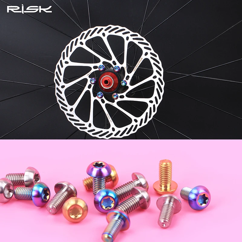12 шт. болты ротора дискового тормоза M5x10mm T25 Torx Titanium TI MTB bicylce держатель болтов для