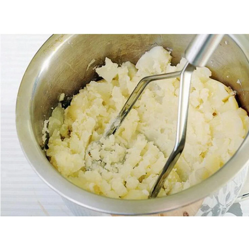 Wave Shape fruit Potato Masher Stainless Steel ricer Smooth Kitchen Tool for Mashed Potates Vegetable and salad Baby food | Дом и сад