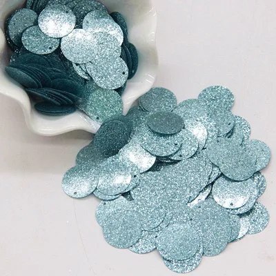 Light blue Блестящие Блестки диаметром 20 мм блестки из ПВХ с 1 боковым отверстием для одежды аксессуары DIY художественное украшение Изготовление ювелирных изделий 20 г - Цвет: Light blue