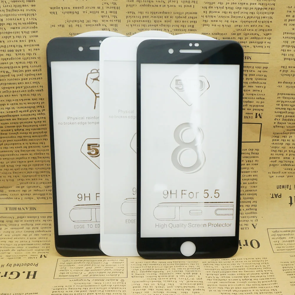 SMILYOU 5D закаленное Стекло для iphone 7 6s плюс Экран протектор 6 полное покрытие пленки