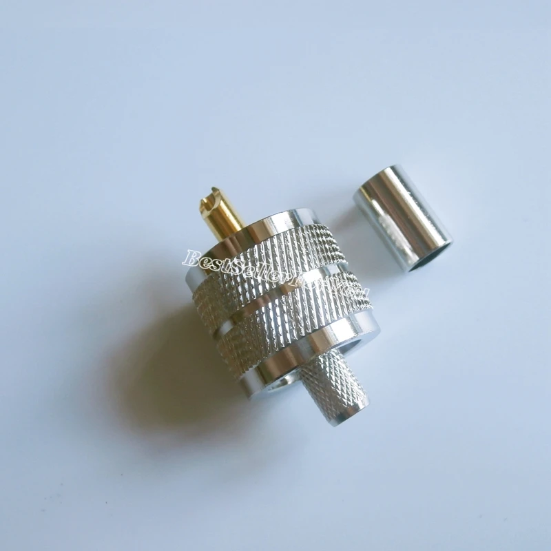 Штекер UHF PL259 PL 259 обжимной соединитель кабеля RG5 RG6 5D FB LMR300 1 шт.|connector crimp|connector