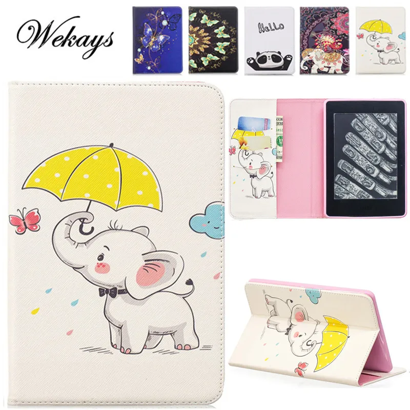 Wekays для Amazon Paperwhite 1/2/3 Мультяшные бабочки Кожаные чехлы Чехол Kindle 1 2 3 6 0 дюймов