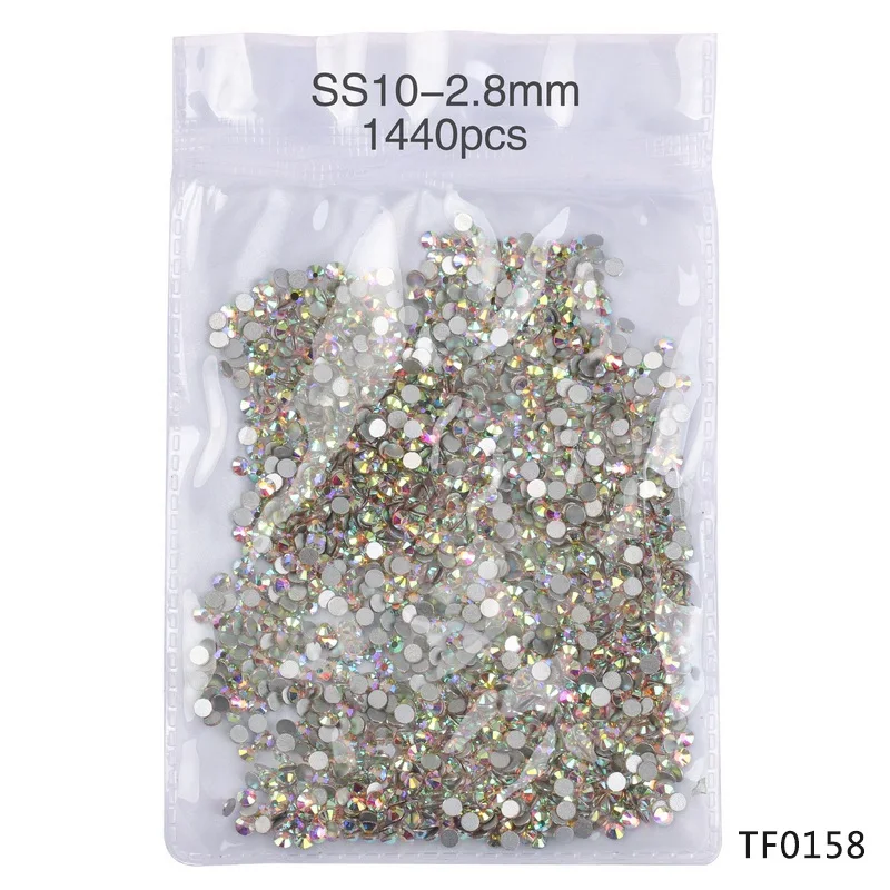 TF0158 SS10 Elessical 1440 шт./пакет 3d Стразы для дизайна ногтей стразы Хрустальный декор для аксессуары для ногтей дизайн Стекло декоративный камень для ногтей AB clear - Цвет: TF0158 SS10