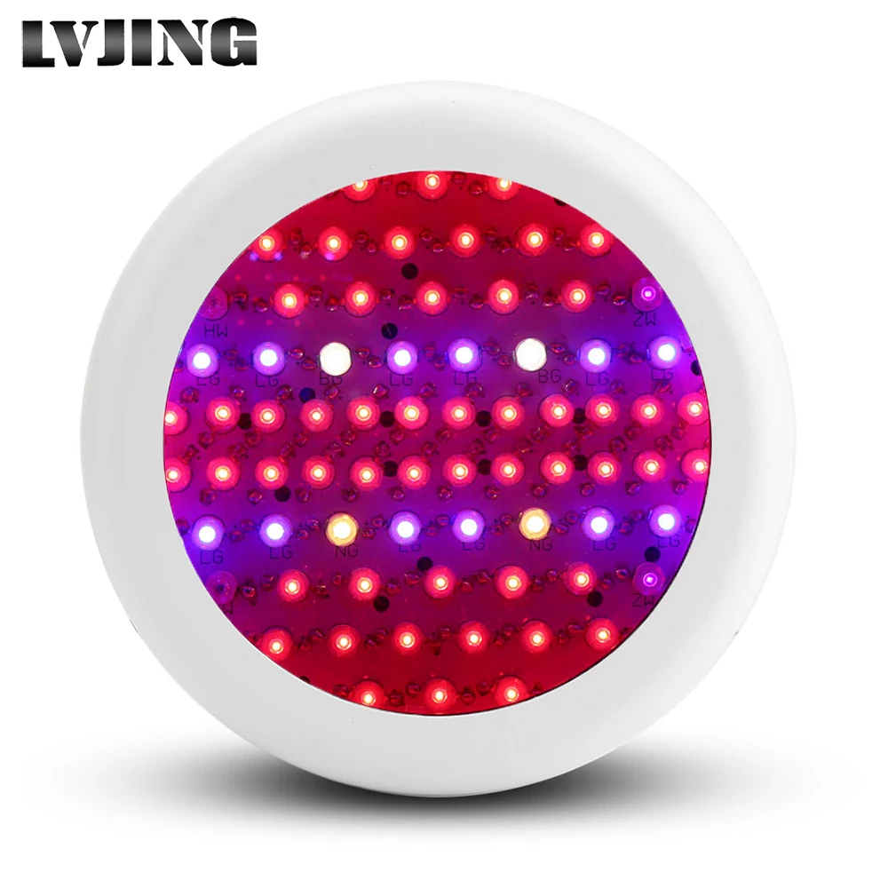 Полный спектр Мини UFO высокой мощности AC85 ~ 265 В 216 Вт 52Red + 12 синий 2 теплый белый 2IR 2UV