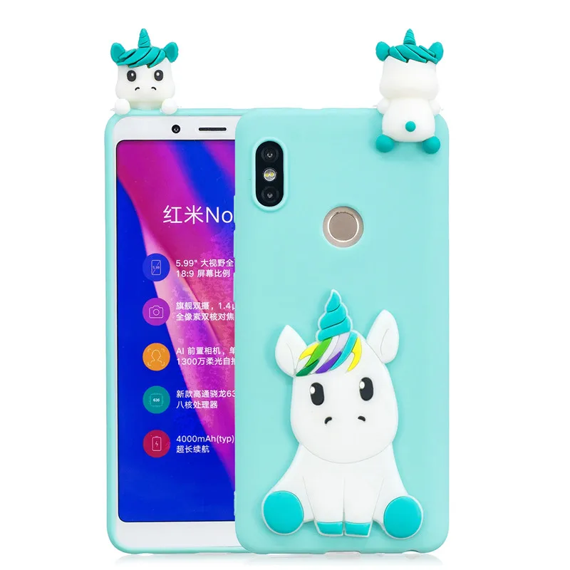 Мягкий чехол из ТПУ с 3D рисунком панды и единорога для Xiaomi Mi 9T A1 A2 Lite Redmi Note 7 6 5 Pro 4 4X