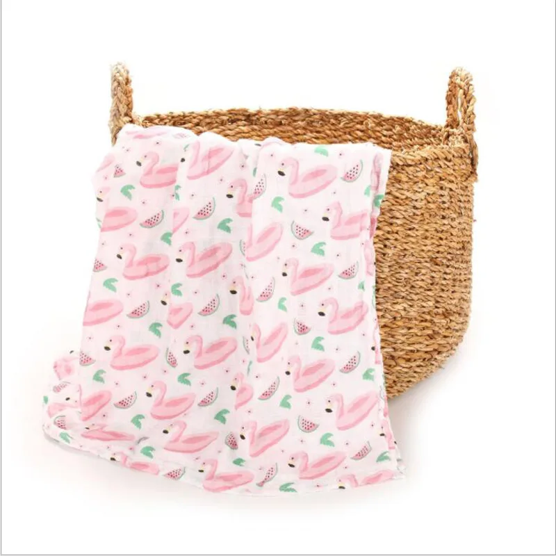 Милое мультяшное 100% муслиновое хлопковое детское одеяло для новорожденных супер