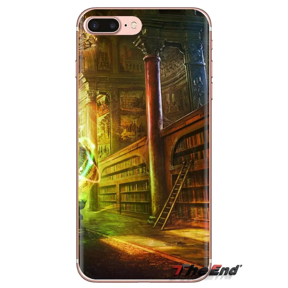 Library fantasy art books Transparent Soft Cases Covers For Xiaomi Redmi 4A S2 Note 3 3S 4 4X 5 Plus 6 7 6A Pro Pocophone F1 |