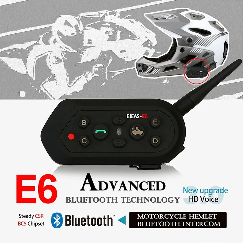 Новинка 2019 2 шт E6 рация Bluetooth 3 0 Водонепроницаемая VOX Voice 1200 M Talkback дистанция