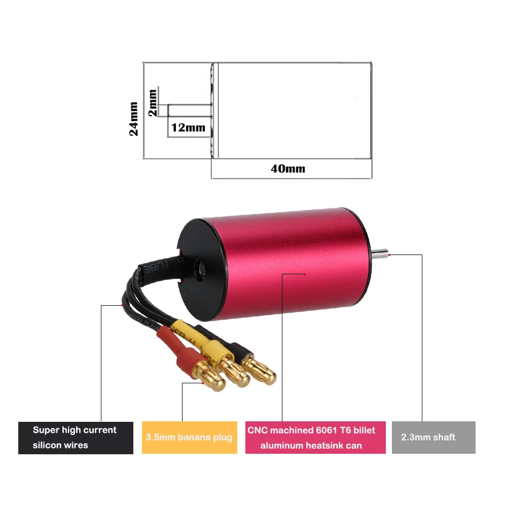 GoolRC S2440 4000KV бесщеточный мотор и 35A бесщеточный ESC комбо набор для 1/14 1/16 RC автомобиль грузовик