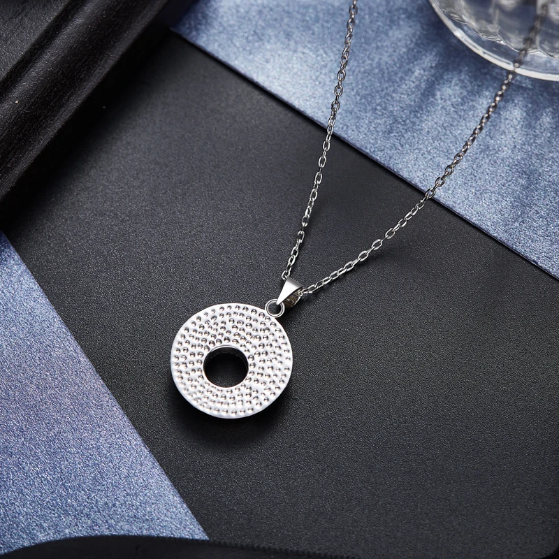 Malanda бренд Мода 2017 г. круглый кристаллами от Swarovski 925 серебро Макси Ожерелья
