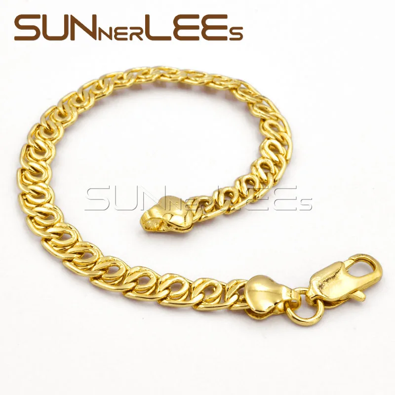7 мм модные ювелирные изделия для мужчин и женщин стиль улитки звенья цепи желтый