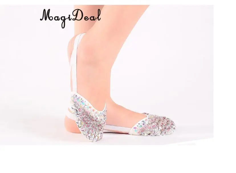 Женские Балетные туфли MagiDeal мягкие блестящие танцевальные туфли-пуанты с