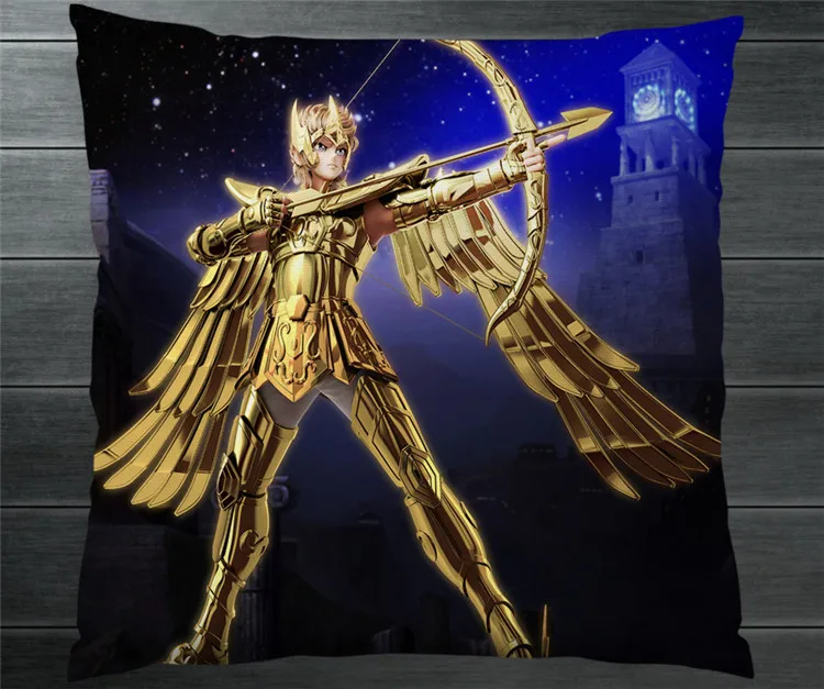 Чехол Saint Seiya с изображением золотого знака зодиака Стрелец aiолос Fanart 40*40 см