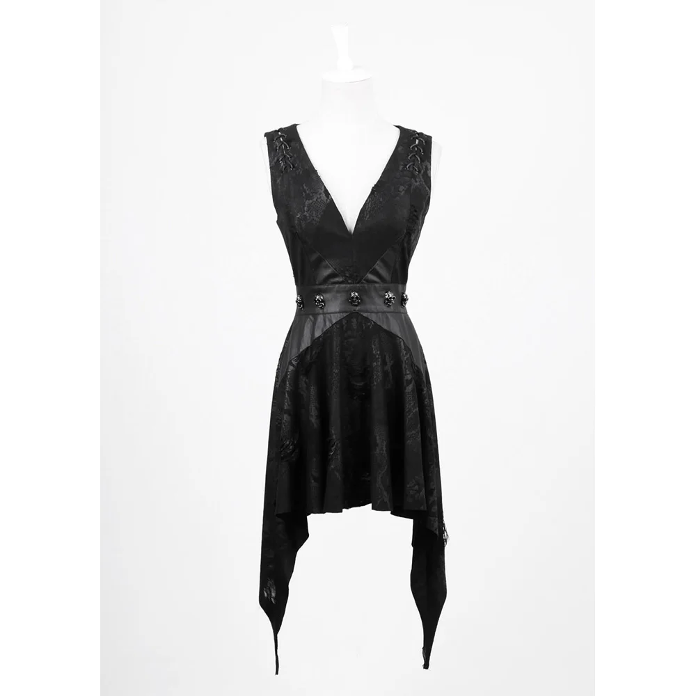 Женское платье с V образным вырезом в стиле панк|v neck|party dressesbrand dress |
