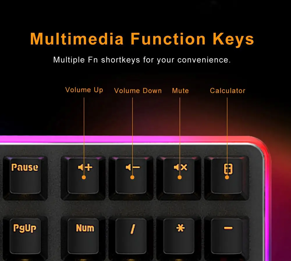 Механическая игровая клавиатура Royal Kludge RK919 с 108 клавишами проводная USB NKRO RGB