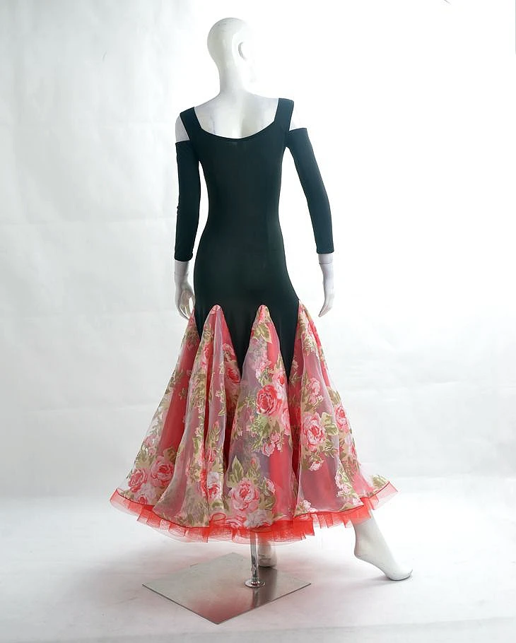 Национальный стандарт танцевальное платье без бретелек с длинными рукавами