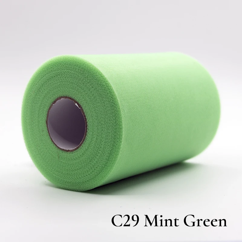 29Mint Green Рулон тюля, 100 ярдов, органза, свадебное украшение, пачка для детского душа, рулон тюля, 15 см, украшение для вечеринки и мероприятий, декор для помолвки - Цвет: 29Mint Green