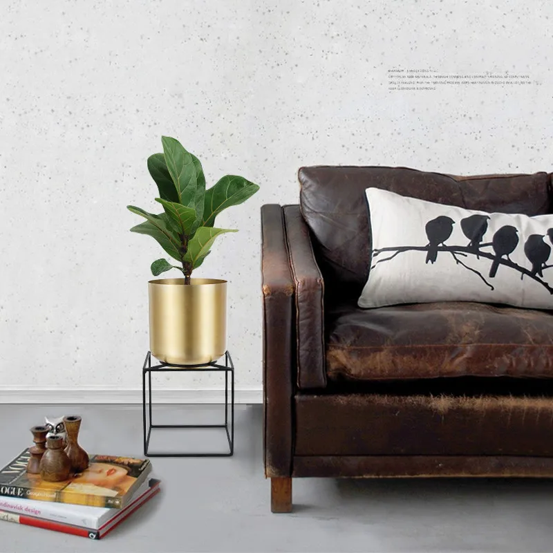 Металлические горшки для цветов ins простой европейский зеленое растение дерево