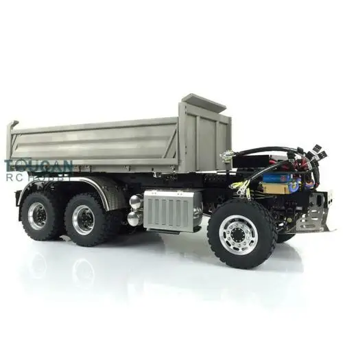 LESU 1/14 6x6 гидравлический 3-полосный Радиоуправляемый самосвал Tamiya автомобиль Hino Toy