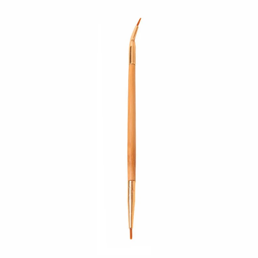 SAIANTTH Double eyeliner brush + lip makeup brushes bending dual beauty tools nature bamboo handle pincel maquiagem | Красота и