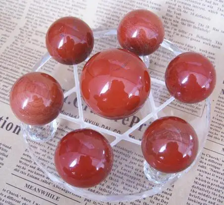 708 + натуральный красный хрустальный шар из яшмы семь красных камней полированный