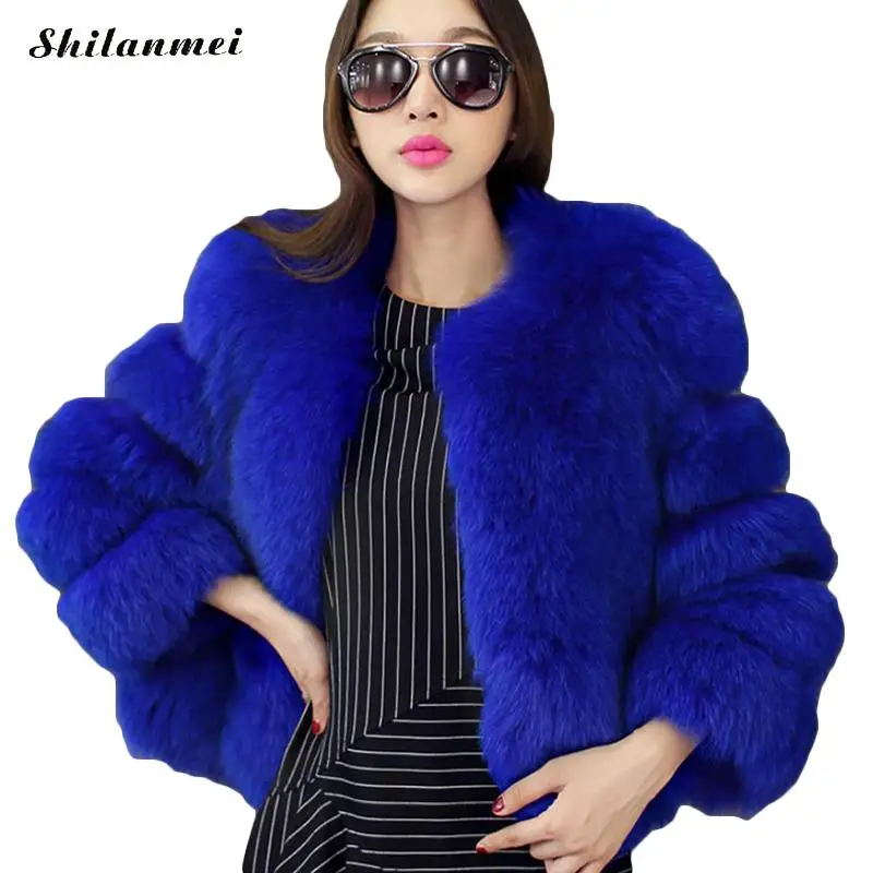 

Colored Fur Coats White Blue Faux Fur Coat Women Winter Jacket Black Blue Short Fur Coat Furry Overcoats Plus Size Fluffy Jacket