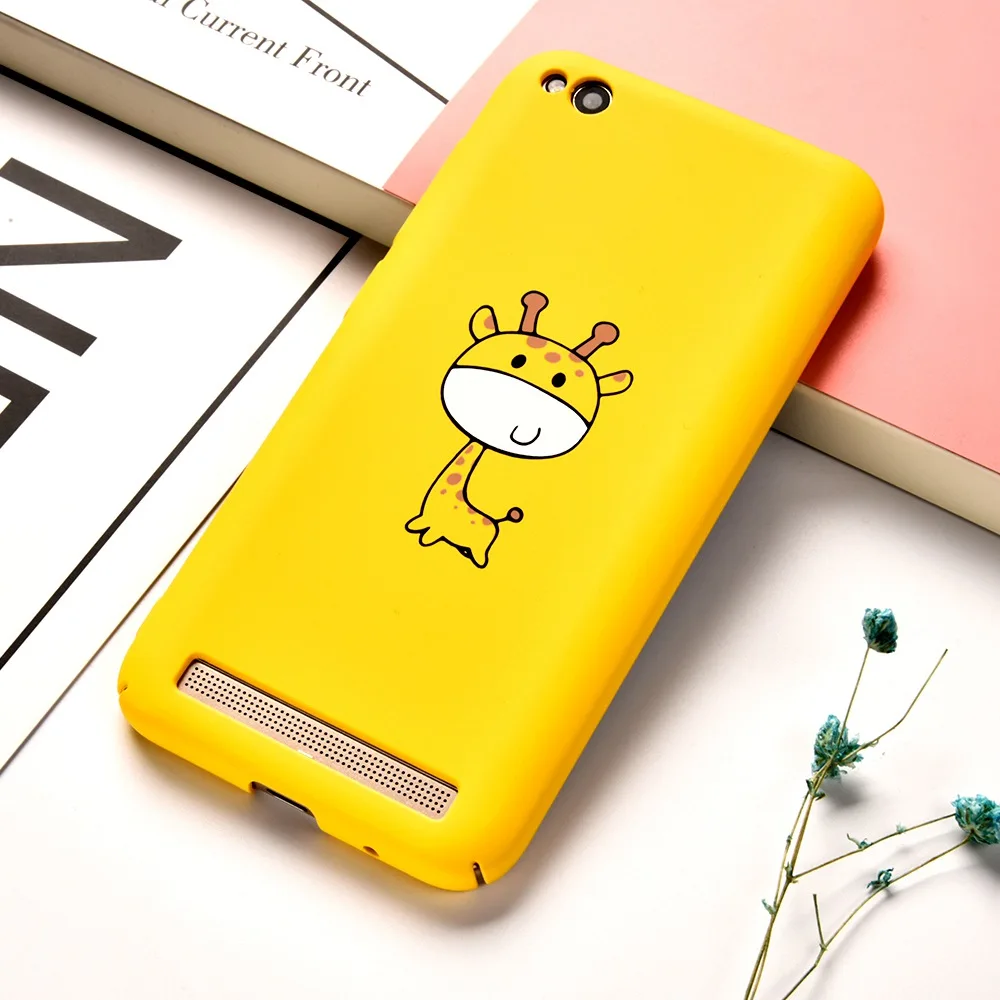 TOMKAS Cute Case Xiaomi Redmi 5 4X Note 5A Giraffe Animal Back Cover For Plus Mi A1 5X PC Coque |